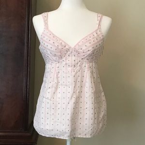 Pink Stripe J Crew Tank Top